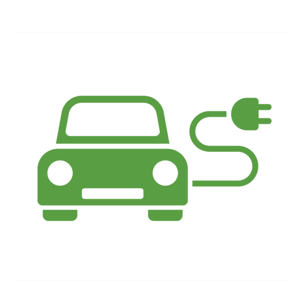 Electric Car Symbol F White Rectangle