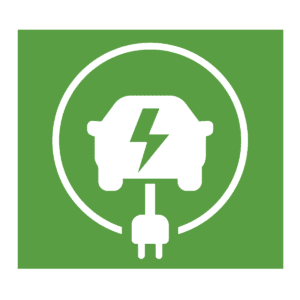 Electric Car Symbol G Green Rectangle