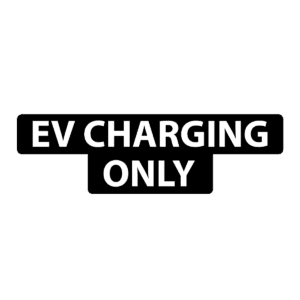 EV Charging Only Black Background (Text) Marking
