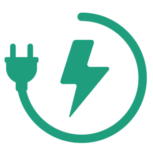 Lightning EV Symbol Car Park Marking Dark Green