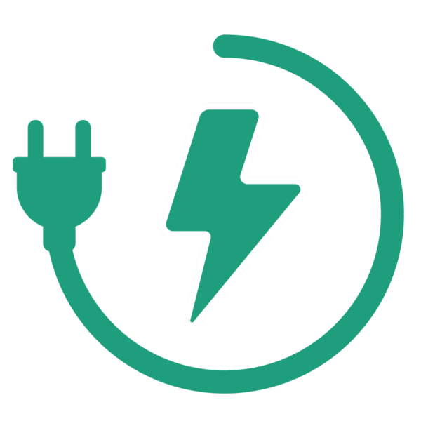 Lightning EV Symbol Car Park Marking Dark Green