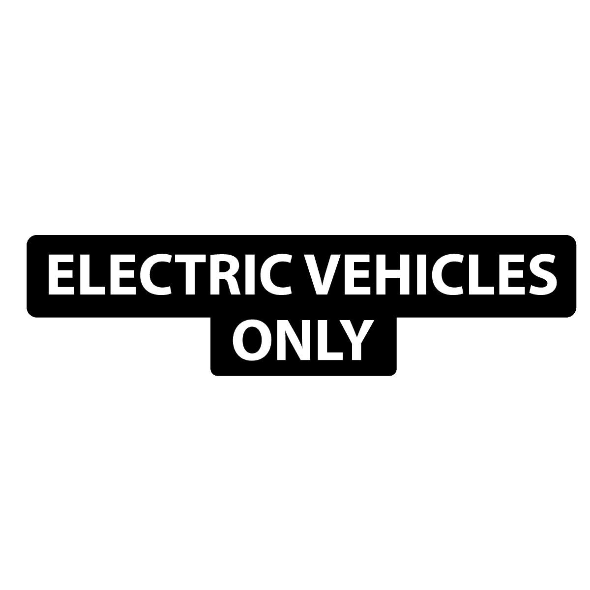 Electric Vehicles Only with Background (Text) Marking