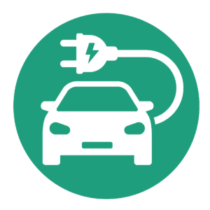 Electric Car Symbol D Traffic Green Circle