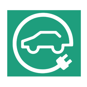 Electric Car Symbol H Traffic Green